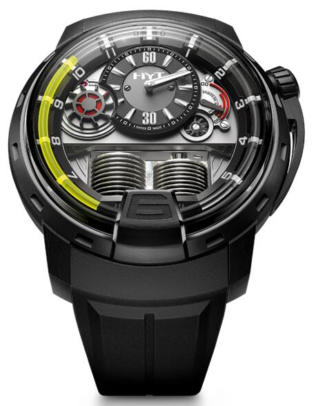 Replica HYT h1-titanium-black-dlc 148-DL-21-GF-RU watch